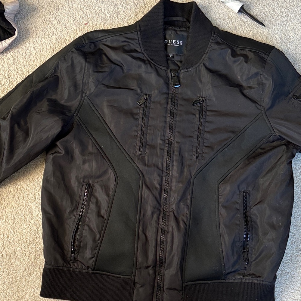 GUESS Men's Dark Bomber Jacket